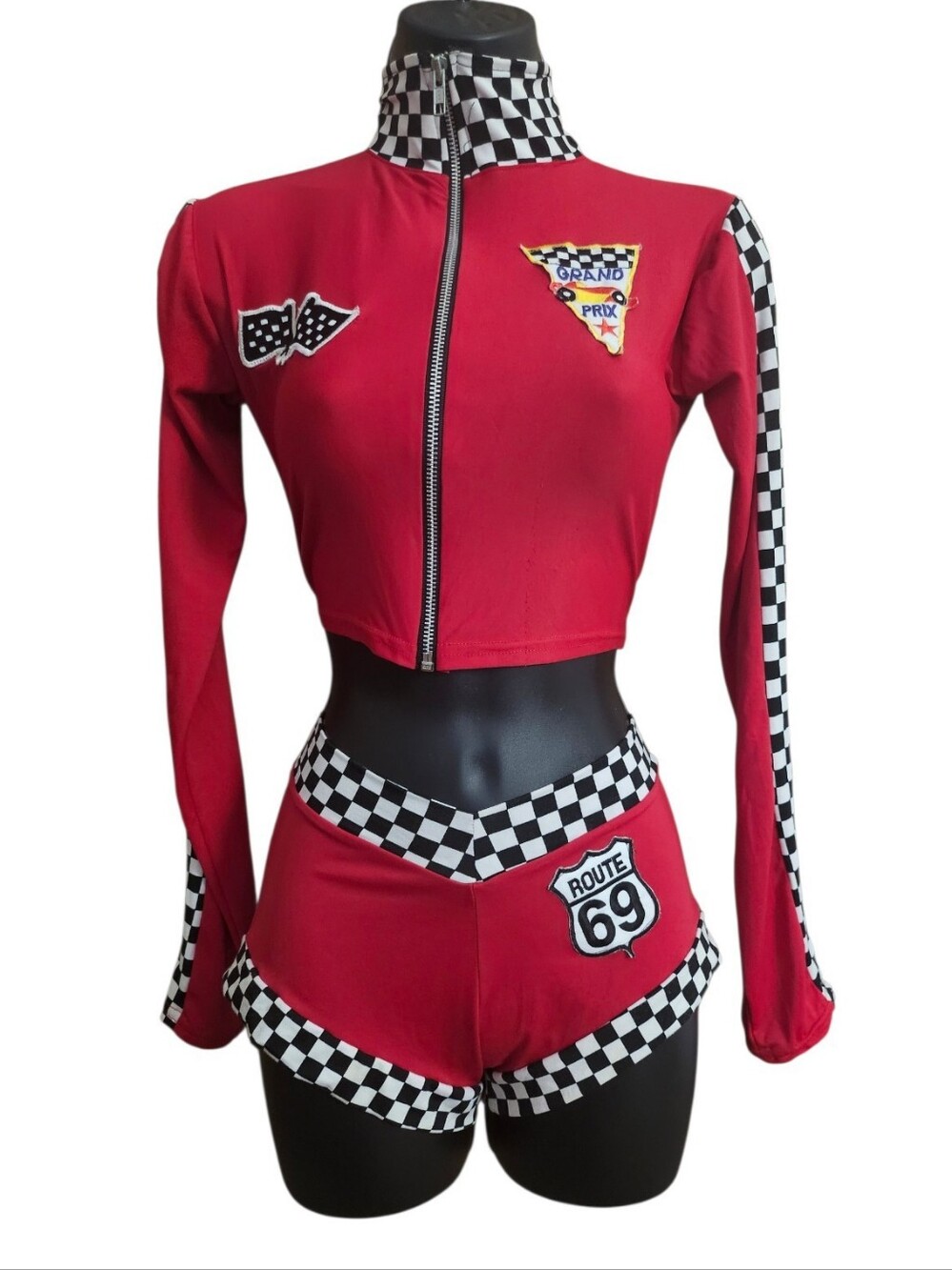 Roma Costumes Red 2PC Grand Prix Race Car Driver Set